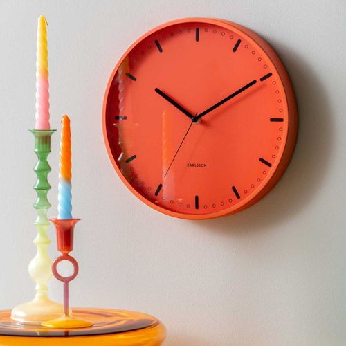 Horloge Murale En Aluminium Cool Retro Orange