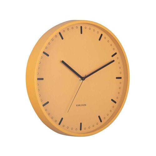 Horloge Murale En Aluminium Cool Retro Jaune