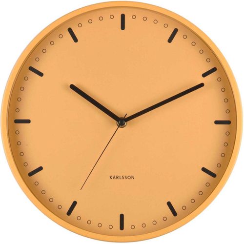 Horloge Murale En Aluminium Cool Retro Jaune