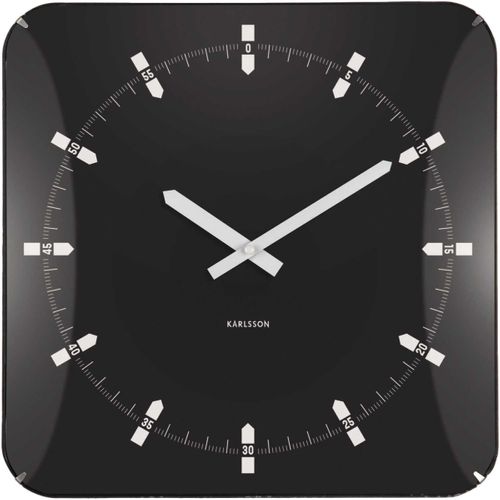 Horloge Murale En Métal Sucinto Dome Square Noir