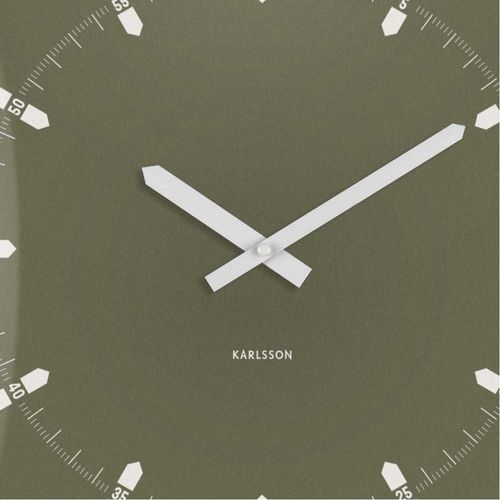 Horloge Murale En Métal Sucinto Dome Square Vert