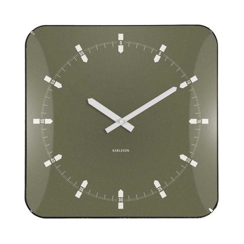 Horloge Murale En Métal Sucinto Dome Square Vert