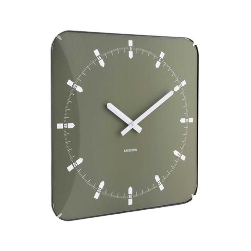 Horloge Murale En Métal Sucinto Dome Square Vert
