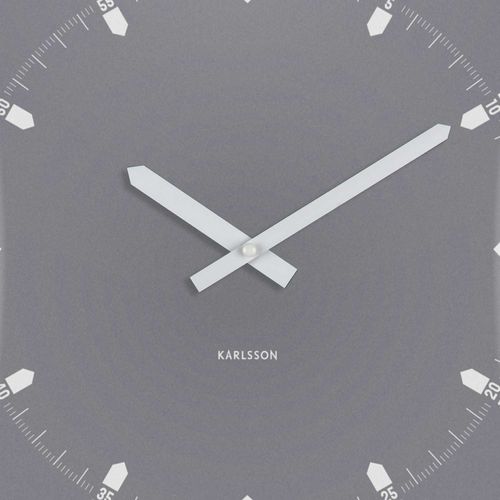 Horloge Murale En Métal Sucinto Dome Square Gris