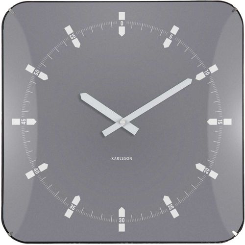 Horloge Murale En Métal Sucinto Dome Square Gris