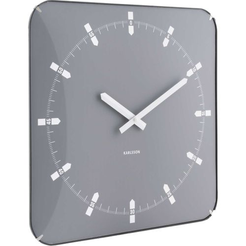Horloge Murale En Métal Sucinto Dome Square Gris