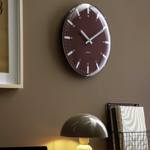 Horloge Murale En Polypropylène Realista Dome Rouge