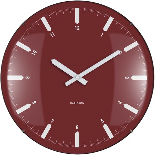 Horloge Murale En Polypropylène Realista Dome Rouge