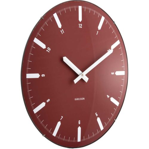 Horloge Murale En Polypropylène Realista Dome Rouge