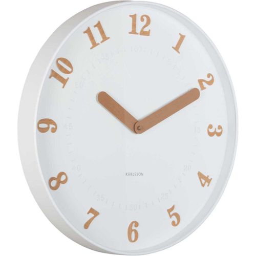 Horloge Murale Polypropylène Amena Blanc