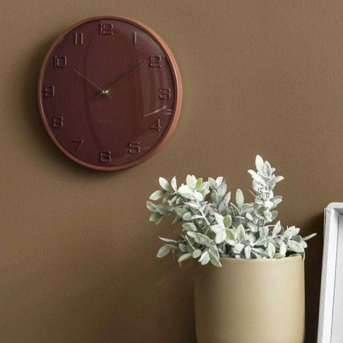 Horloge Murale En Métal Fuerte Dome Rouge