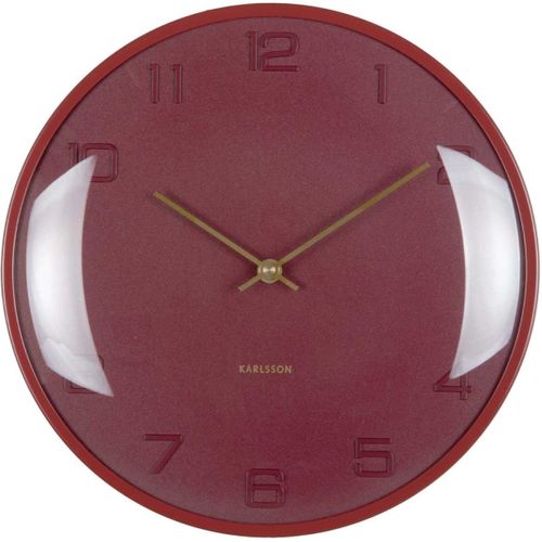 Horloge Murale En Métal Fuerte Dome Rouge