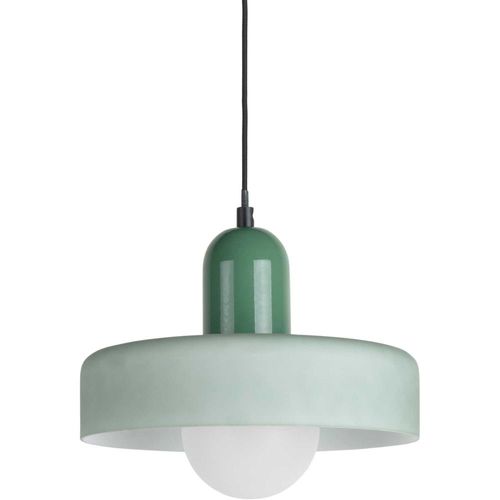 Lampe Suspendue En Verre Opaco Grato Noir