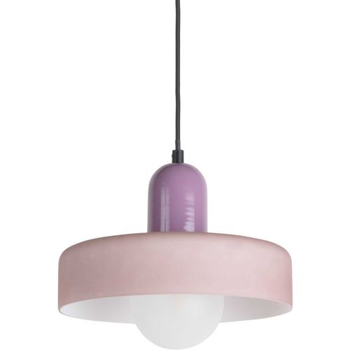 Lampe Suspendue En Verre Opaco Grato Violet