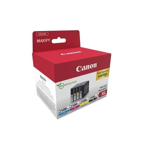 Multipack Cartouches D'encre - Canon - Pgi-2500xl Noir/cyan/magenta/jaune - Haut Rendement