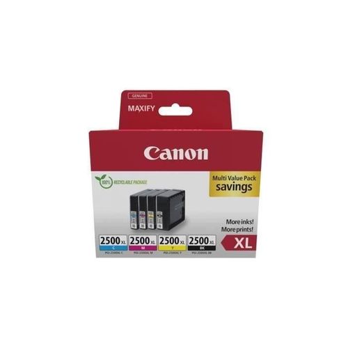 Multipack Cartouches D'encre - Canon - Pgi-2500xl Noir/cyan/magenta/jaune - Haut Rendement