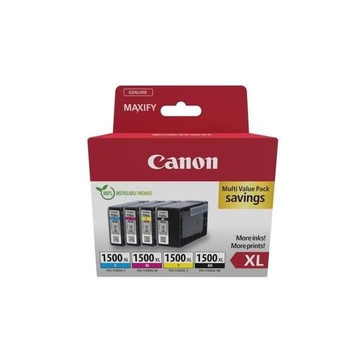Multipack Cartouches D'encre - Canon - Pgi-1500xl Noir/cyan/magenta/jaune - Haut Rendement