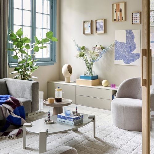 Meuble TV 2 Portes, 2 Tiroirs En Bois L200cm