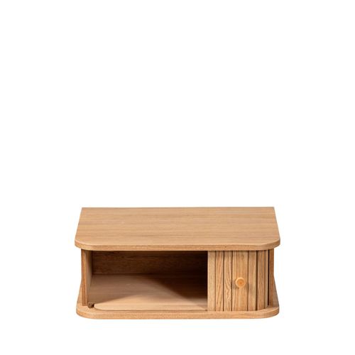 Table De Chevet Suspendue 1 Porte Coulissante En Bois
