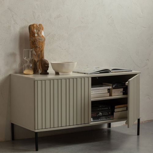 Meuble TV 2 Portes En Bois L100cm