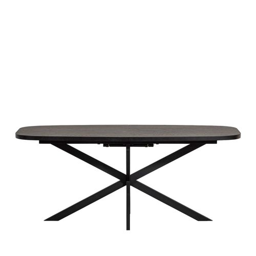 Table à Manger Extensible Ovale 8 à 10 Personnes En Bois Et Métal