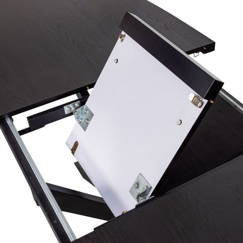 Table à Manger Extensible Ovale 8 à 10 Personnes En Bois Et Métal