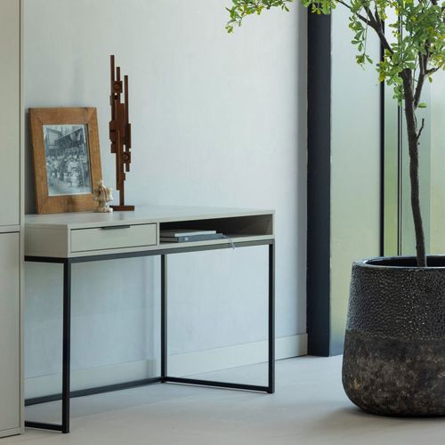 Bureau En Bois Et Métal 1 Tiroir L130cm