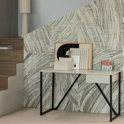 Bureau En Bois Et Métal Avec Tiroir