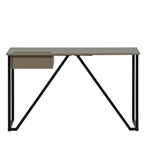 Bureau En Bois Et Métal Avec Tiroir