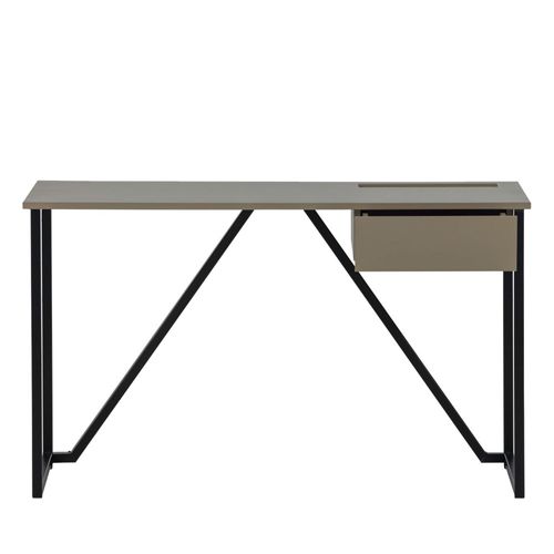 Bureau En Bois Et Métal Avec Tiroir