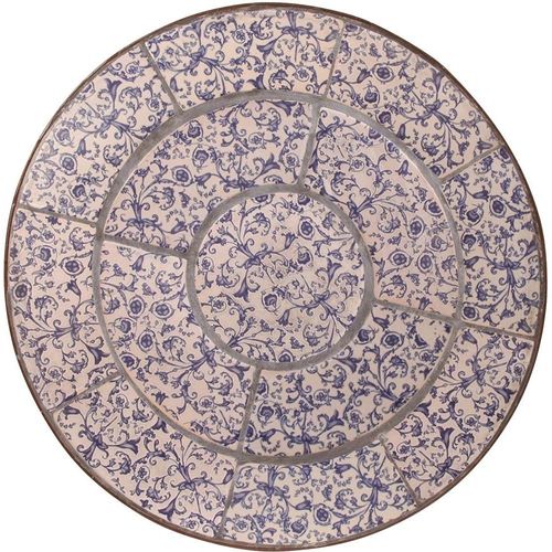 Table En Céramique Et Fer Forgé