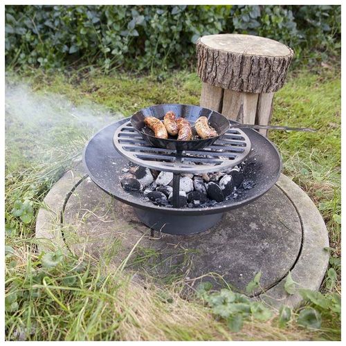 Brasero En Fonte Et Granit Anneau 59.6 X 26.5 Cm