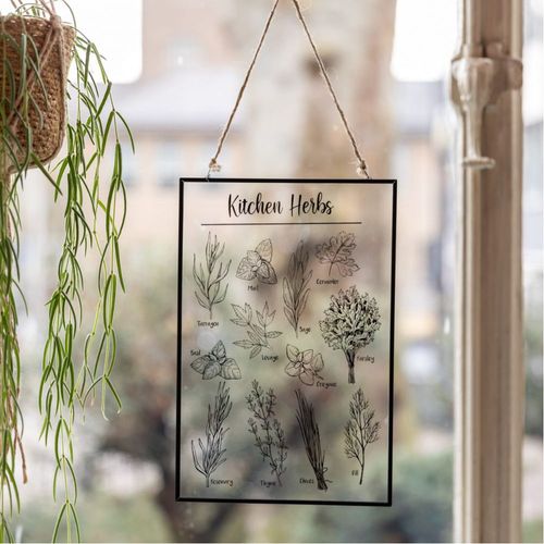 Tableau En Verre Herbes Aromatiques