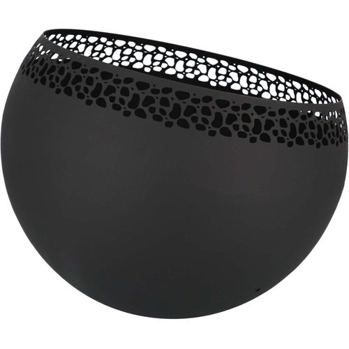 Brasero Sphère Design En Métal Noir - Ajouré Pois