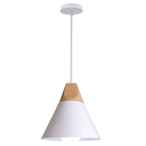Lustre Industriel E27 Suspension Moderne Plafonnier Pour Chambre Salon Cuisine Blanc