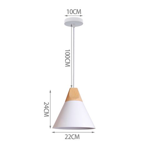2 Pack Lustre Industriel E27 Suspension Moderne Plafonnier Pour Chambre Salon Cuisine Blanc
