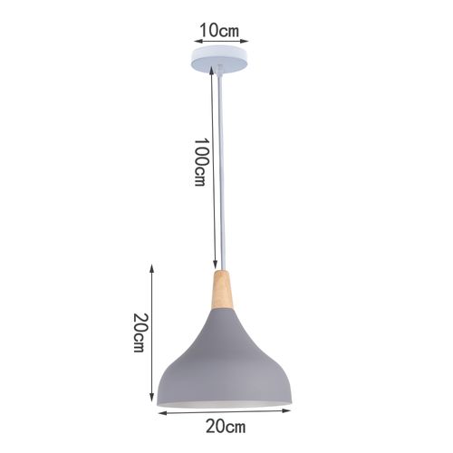 Lustre Suspension Moderne E27 Lampe De Plafond Créatif Pour Chambre Salon Cuisine Café Gris