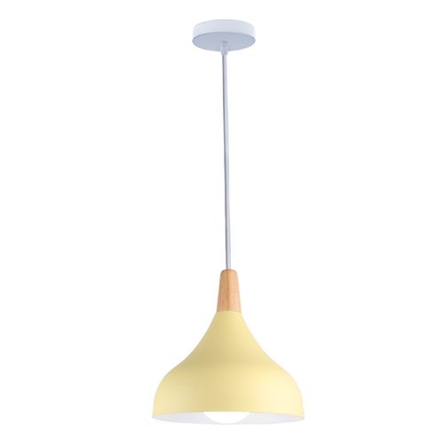 Lustre Suspension Moderne E27 Lampe De Plafond Créatif Pour Chambre Salon Cuisine Café Jaune Clair