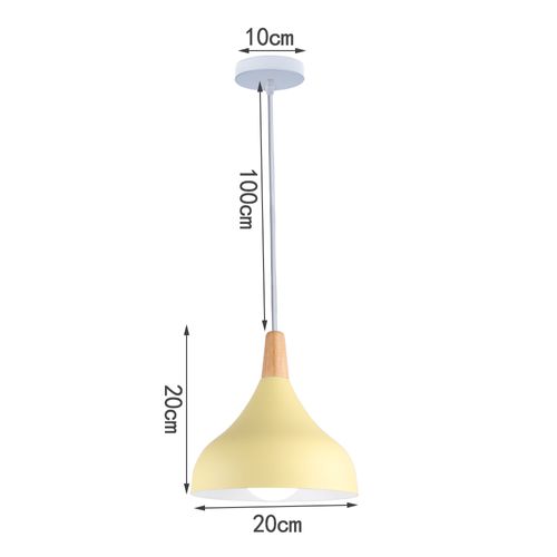 Lustre Suspension Moderne E27 Lampe De Plafond Créatif Pour Chambre Salon Cuisine Café Jaune Clair