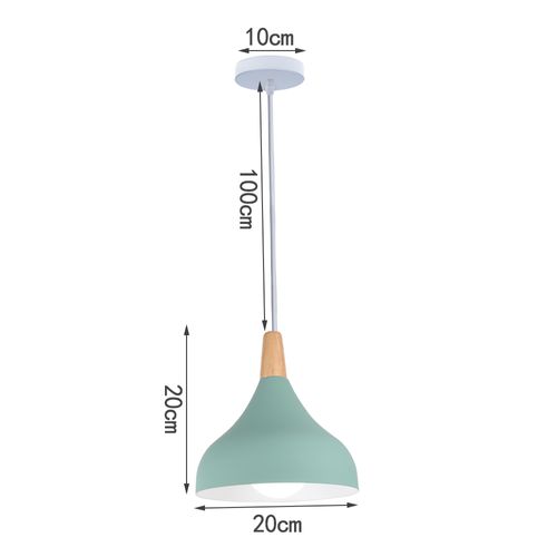 2 Pack Lustre Suspension Moderne E27 Lampe De Plafond Créatif Pour Chambre Salon Cuisine Café Vert