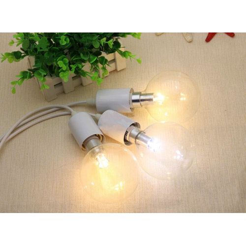 Lustre Suspension Industriel Araignées 6 Têtes Éclairage Plafonniers Rétro Sans Ampoule 1,5m Blanc