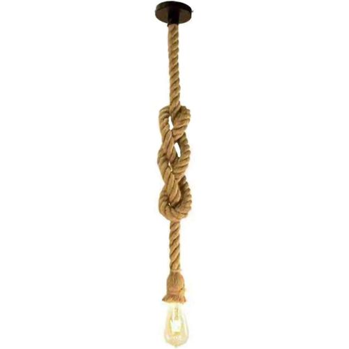 Suspension En Corde De Chanvre E27 Lustre Industriel Rétro 2m Pour Salon Chambre Bar