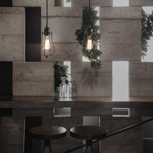 Suspension Industriel E27 Lustre Abat-jour En Fer Eclairage De Plafond Vintage Noir