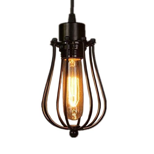 Suspension Industriel E27 Lustre Abat-jour En Fer Eclairage De Plafond Vintage Rouille