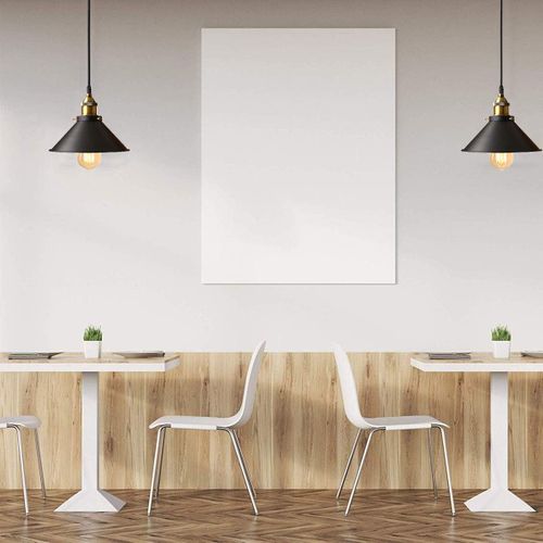 Suspension Industrielle E27 Lustre Vintage 22cm Lampe De Plafond Abat-jour Noir