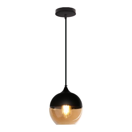 Lustre Suspension Moderne E27 Luminaire Abat-jour En Verre Pour Salon Chambre Salle Ambre