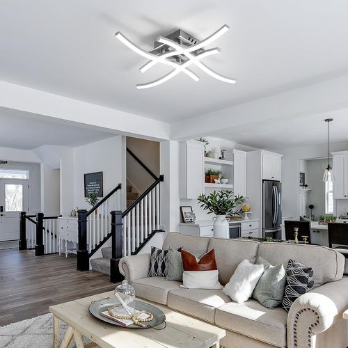 Plafonnier LED Moderne 4 Luminaire Eclairage De Plafond Intérieur 24w Pour Salon Chambre Couloir