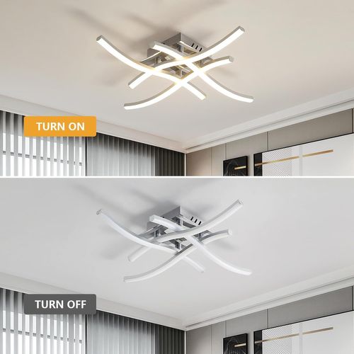 Plafonnier Intérieur LED 4 Barres Lampe De Plafond Moderne Pour Salon Chambre Couloir Lumière Chaude