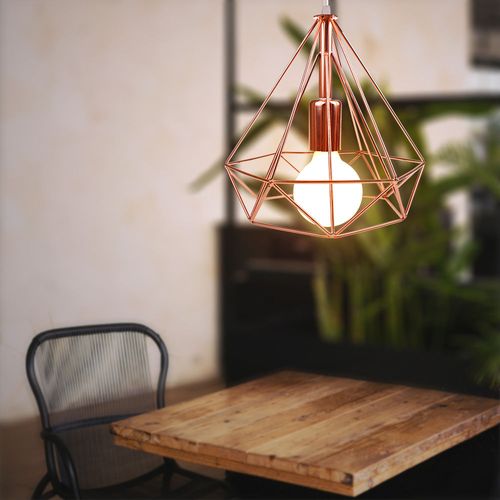 2 Pack Suspension Industrielle E27 Lustre Abat-jour 25cm Pour Cuisine Salon Chambre Rose