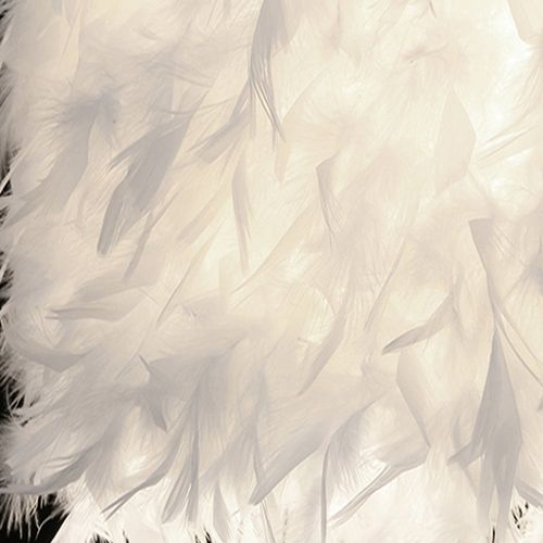 Lustre Suspension En Plumes 30cm Luminaire Abat-jour Plafonnier Pour Chambre Salon Salle Blanc